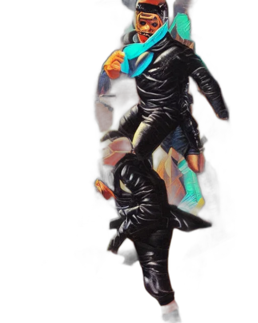 mask, jacket, robot, creature transparent PNG cut-out