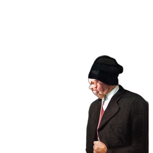 hat, jacket, staff, umbrella transparent PNG cut-out