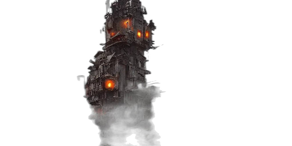 concept art, fantasy art, watercolor, cyberpunk transparent PNG cut-out