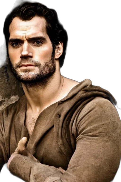 photorealistic, earth tones, henry, cavill transparent PNG cut-out