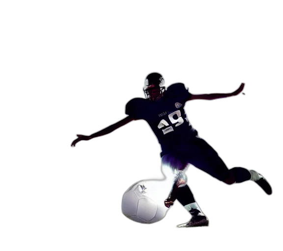 3d render, concept art, photorealistic, photo, football, flying, through, sky transparent PNG cut-out