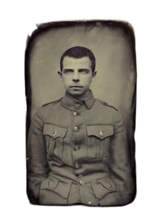 staff, jacket, face, animal, photorealistic, wetplate, tintype, pete transparent PNG cut-out