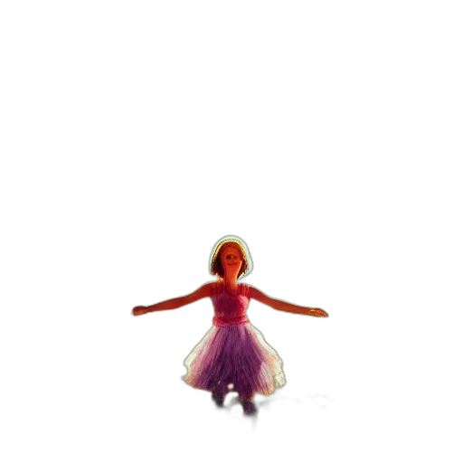 dress, creature, staff, hair transparent PNG cut-out
