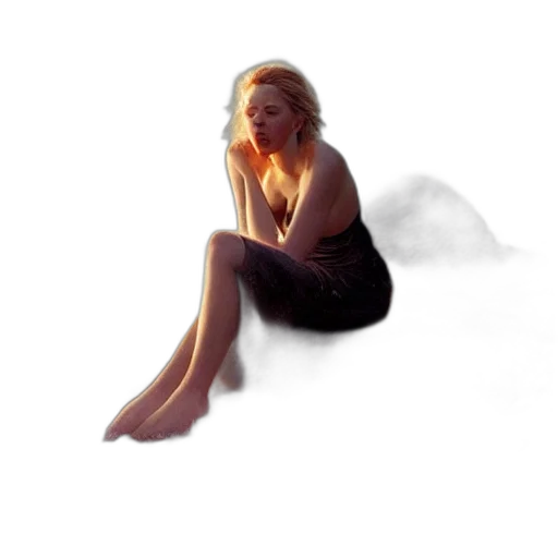 dress, concept art, photorealistic, pixel art, 3d render, fog, neon lights, snow transparent PNG cut-out