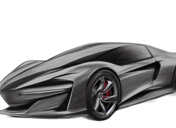 car, pencil sketch, photorealistic, concept art, 3d render, concept, non, coloring transparent PNG cut-out