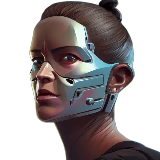 robot, mask, face, weapon transparent PNG cut-out