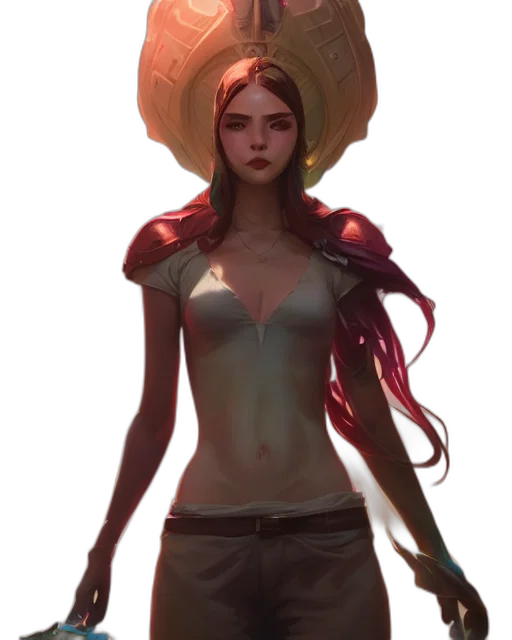 hat, staff, dress, weapon, concept art, fantasy art, comic book art, photorealistic transparent PNG cut-out