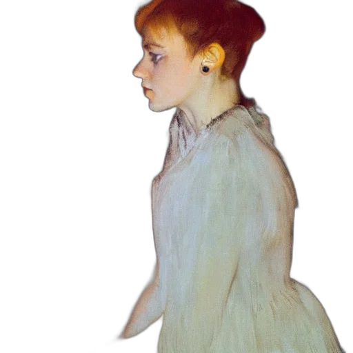 dress, face, jacket, staff transparent PNG cut-out
