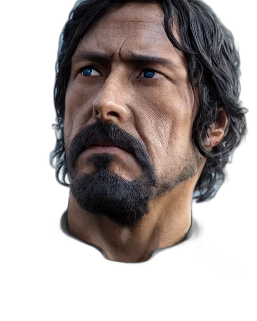 face, mask, hair, staff transparent PNG cut-out