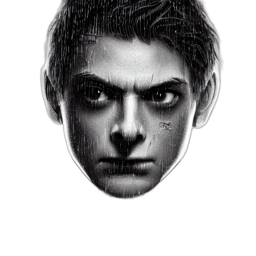 face, mask, creature, comic book art transparent PNG cut-out