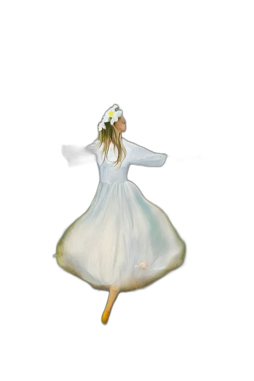 dress, hair, creature, crown transparent PNG cut-out