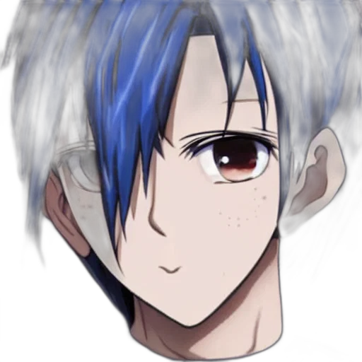 face, creature, mask, hair, anime, cartoon, photorealistic, pixel art transparent PNG cut-out