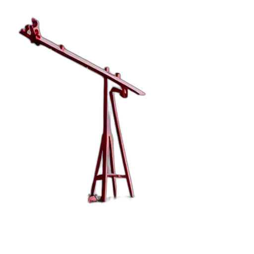 staff, weapon, umbrella, furniture, 3d render, concept art, photorealistic, red transparent PNG cut-out