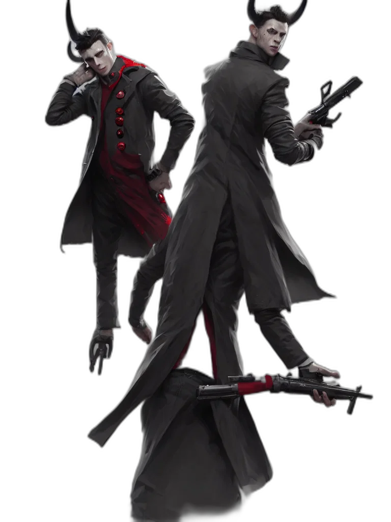jacket, staff, weapon, concept art transparent PNG cut-out