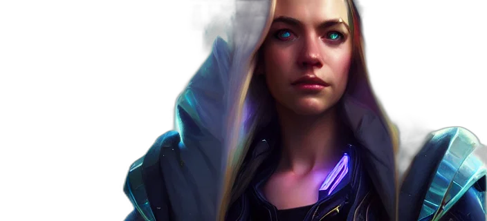 jacket, concept art, cyberpunk, fantasy art transparent PNG cut-out