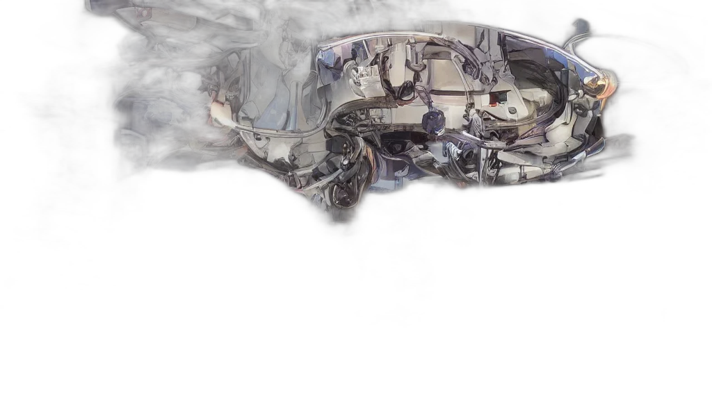 car, mask, dragon, shoes, photorealistic, concept art, 3d render, cyberpunk transparent PNG cut-out
