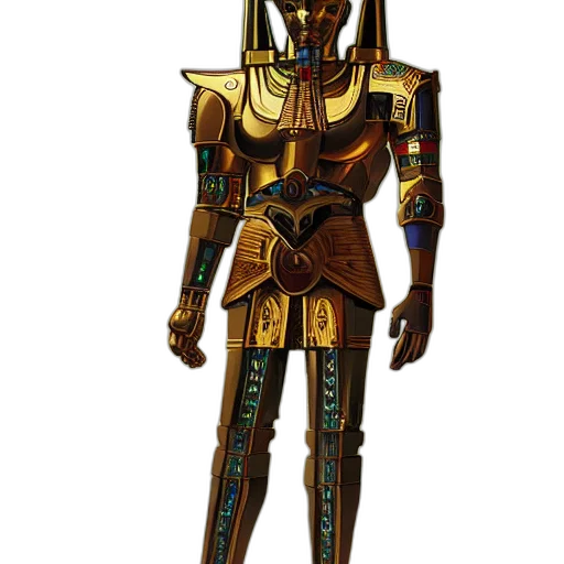 robot, staff, concept art, fantasy art transparent PNG cut-out