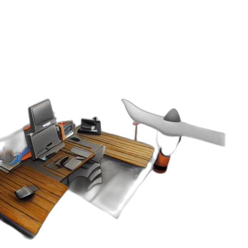 furniture, staff, robot, 3d render, concept art, photorealistic, autodesk, maya transparent PNG cut-out