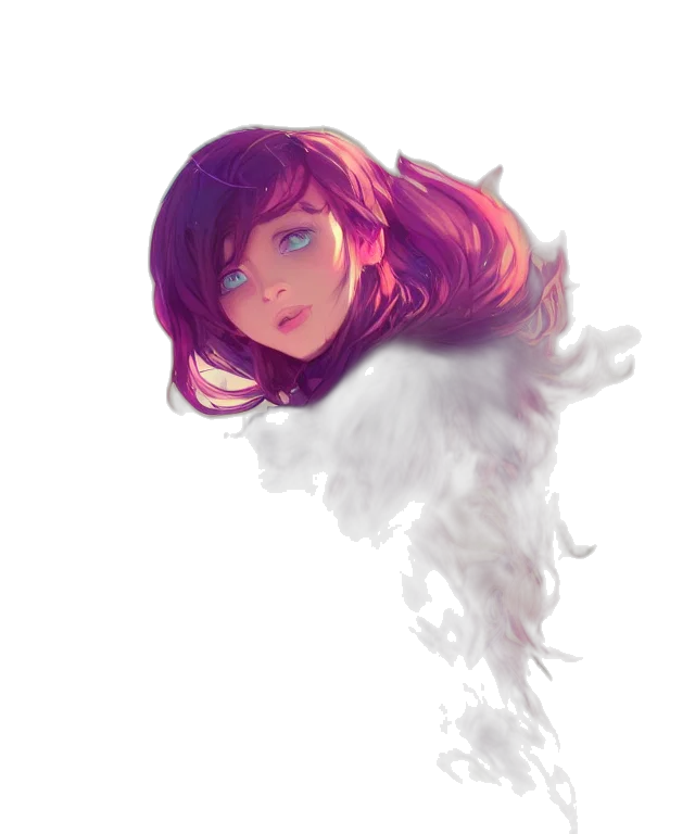 face, dress, hair, creature, fantasy art, watercolor, concept art, anime transparent PNG cut-out
