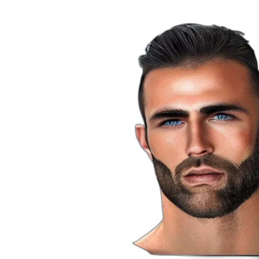 face, hair, photorealistic, fantasy art transparent PNG cut-out