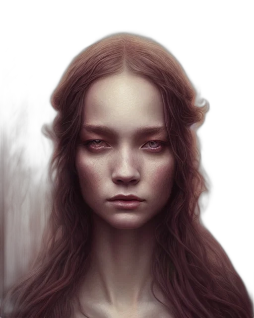 face, crown, hair, creature, fantasy art, photorealistic, concept art, oil painting transparent PNG cut-out