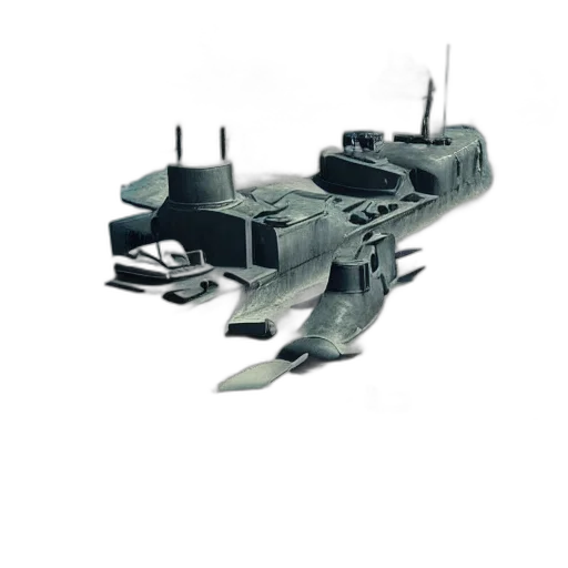 weapon, concept art, 3d render, videogame, top, down, perspective, photorealism transparent PNG cut-out