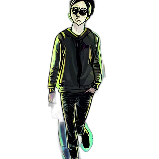 staff, jacket, mask, weapon transparent PNG cut-out