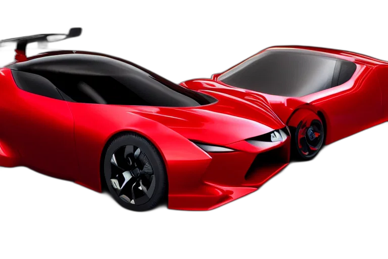 car, 3d render, concept art, photorealistic, sports, based, nissan, chevy transparent PNG cut-out