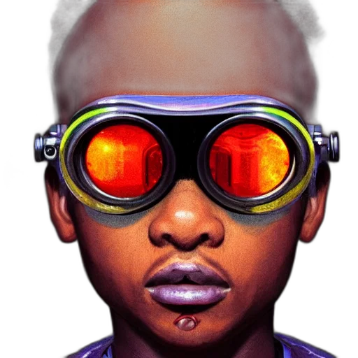 face, mask, cyberpunk, concept art, photorealistic, cartoon, neon, colourful transparent PNG cut-out