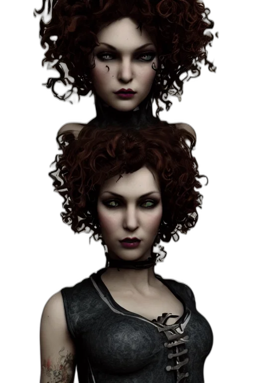 face, hair, concept art, fantasy art, photorealistic, comic book art, dark, monochrome transparent PNG cut-out