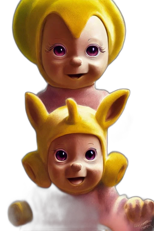 mask, face, creature, 3d render, concept art, photorealistic, cartoon, teletubbies transparent PNG cut-out