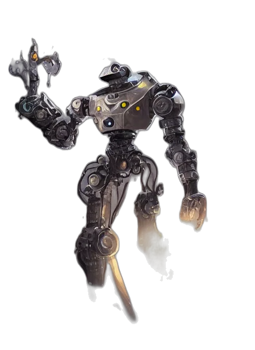 robot, weapon, staff, sword transparent PNG cut-out
