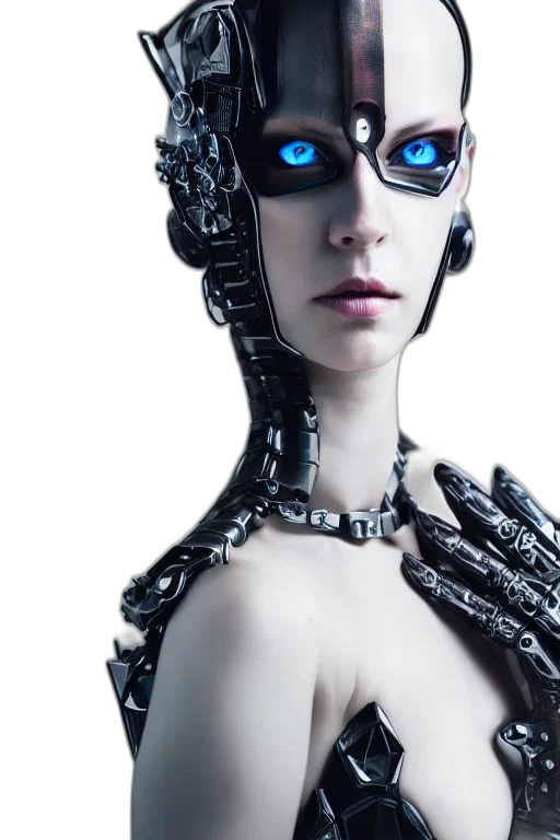 robot, jewelry, cyberpunk, 3d render transparent PNG cut-out