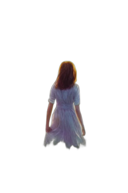 dress, creature, hair, face transparent PNG cut-out