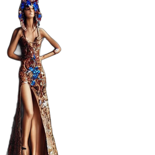 dress, concept art, exclusive, evening transparent PNG cut-out