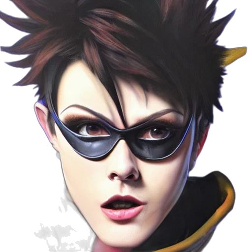 face, mask, concept art, comic book art, anime, photorealistic, oil, painting transparent PNG cut-out