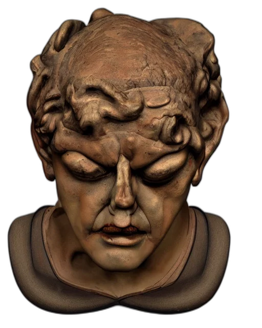 face, mask, crown, staff transparent PNG cut-out