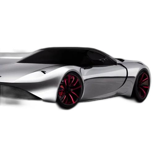 car, 3d render, concept art, photorealistic, future, platinum, fused, black transparent PNG cut-out