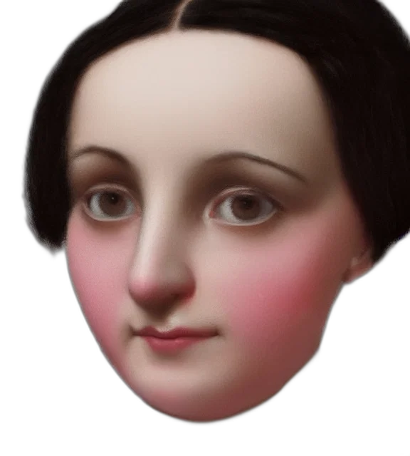 face, mask, robot, hair, photorealistic, 3d render, oil painting, vaporwave transparent PNG cut-out