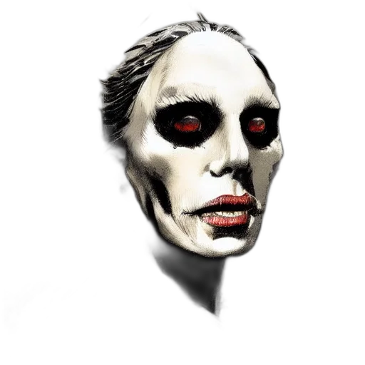 mask, face, creature, concept art, photorealistic, comic book art, watercolor, portrait transparent PNG cut-out