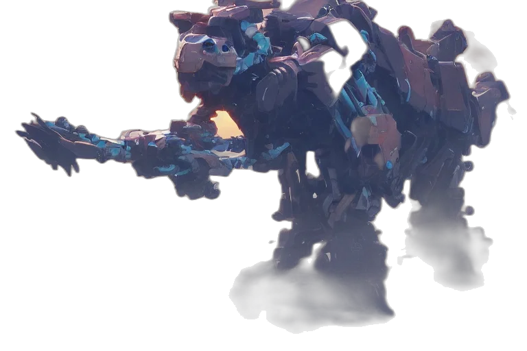 robot, weapon, dragon, creature transparent PNG cut-out