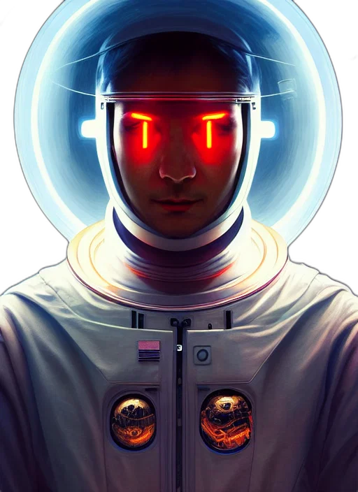robot, face, mask, jacket transparent PNG cut-out