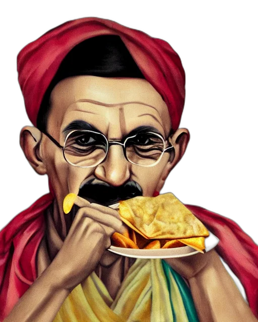 food, face, cartoon, oil painting transparent PNG cut-out