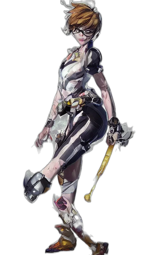 weapon, robot, sword, staff, concept art, cyberpunk, fantasy art, anime transparent PNG cut-out