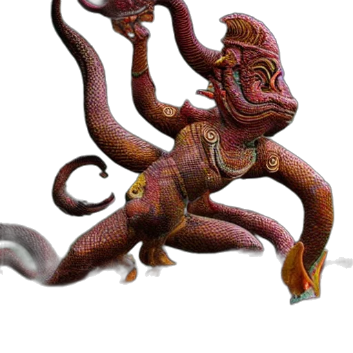 dragon, creature, staff, animal, concept art, 3d render, fantasy art, photorealistic transparent PNG cut-out