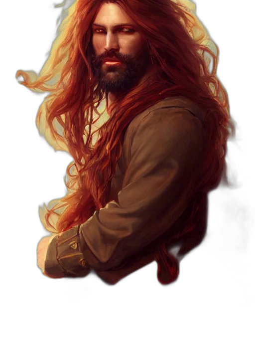 hair, fantasy art, concept art, watercolor transparent PNG cut-out