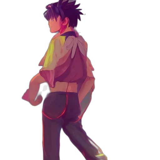 jacket, staff, creature, weapon transparent PNG cut-out
