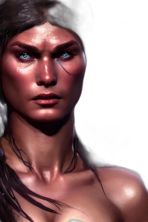 face, fantasy art, concept art, photorealistic transparent PNG cut-out