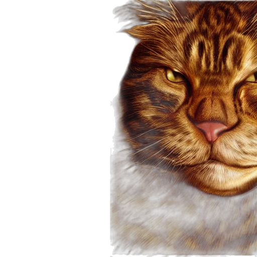 animal, face, photorealistic, watercolor transparent PNG cut-out