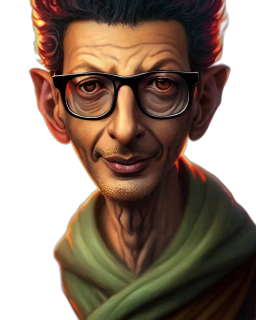 face, staff, photorealistic, cartoon, comic book art, fantasy art, cute, little transparent PNG cut-out